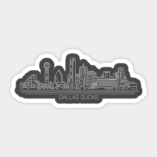 Dallas City Skyline Sticker